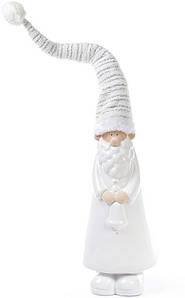Новорічна керамічна фігура "Санта в в'язаному ковпаку" 18х5,5х51 см Bona (2000002649663)