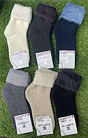 Жіночі шкарпетки зимові вовна махра "Kardesler" Туреччина розмір 36-40 Середні Мікс (від 12 пар)