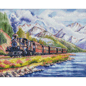 Алмазна мозаїка "Поїзд додому" 50х40 см Ідейка Різнобарвний (2000002611318)