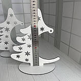 Сувенір із фанери. Сувенірна ялинка на підставці. Заготовка з фанери одностороння 27 см, фото 2