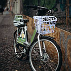 Кошик велосипедний Baisike JK221091 сталевий з кришкою, колесо 28", Білий, фото 5