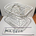 Кошик велосипедний Baisike JK221091 сталевий з кришкою, колесо 28", Білий, фото 6