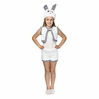 Карнавальный костюм для девочки Зайка Белый
