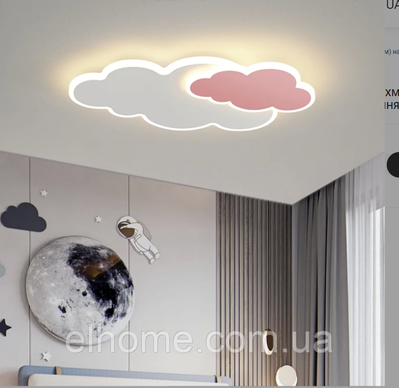 Світлодіодний світильник у вигляді 2-х хмаринок на 3 режими освітлення