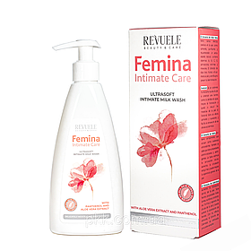Молочко для інтимної гігієни Femina Intimate Care Ultrasoft Intimate Milk Wash ультрам'яке 250 мл Revuele