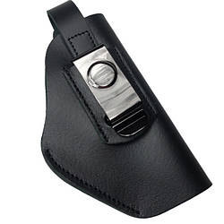 Навісний підсумок для Форт 14 поясна та прихованого носіння на скобі шкіряна чорна