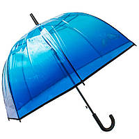 Женский зонт-трость полуавтомат 100 см Happy Rain Синий (2000002080527)