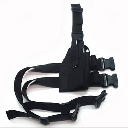 Кобура універсальна стегнова для пістолета Макарова Форт Глок синтетична Чорна