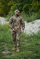 Мужской теплый Военный костюм зсу soft shell штаны мультикам и куртка мультикам Военная форма yv