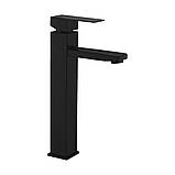 Змішувач високий для умивальника WEZER PRO11-02-BLACK, фото 2