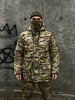 Тактический зимний армейский бушлат для военных Куртка зимняя военная парка мультикам на флисе теплая yv
