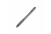 Комбінований шуруп дворізьбовий дерево-дерево білий цинк 8х60, 100 шт.