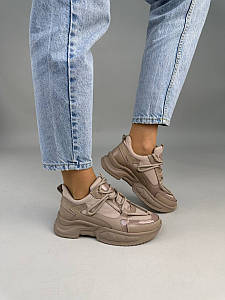 Жіночі шкіряні кросівки (9403-1) 37 VZUTIK Бежевий (2000002523086)