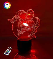 Нічник-світильник 3D "Залізна людина 2" 25х15 см 3DTOYSLAMP (2000002619093)