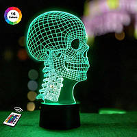 Нічник-світильник 3D "Череп 7" 26х14 см 3DTOYSLAMP (2000002619062)