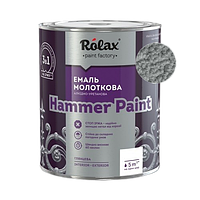 Эмаль молотковая 3 в 1 Rolax «HAMMER PAINT» серая 0,75 л.