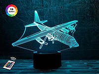 Ночник-светильник 3D "Самолет 4" 25х14 см 3DTOYSLAMP  (2000002618508)