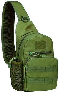 Тактична, армійська чоловіча сумка-слінг 24х16х8 см Edibazzar Хакі (2000002214076)