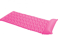 Надувний матрац для плавання з подушкою 23х20х6 см Intex Рожевий (2000002412595)