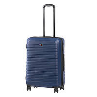 Пластиковый чемодан Wenger Ryse средний 4 колеса синий