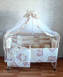 Постільний комплект в ліжечко 9 в 1 "Ведмедики сплять"