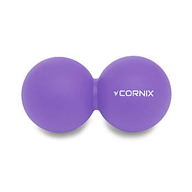 Подвійний масажний м'яч 12,6х6,3х6,3 см Cornix Фіолетовий (2000002600732)
