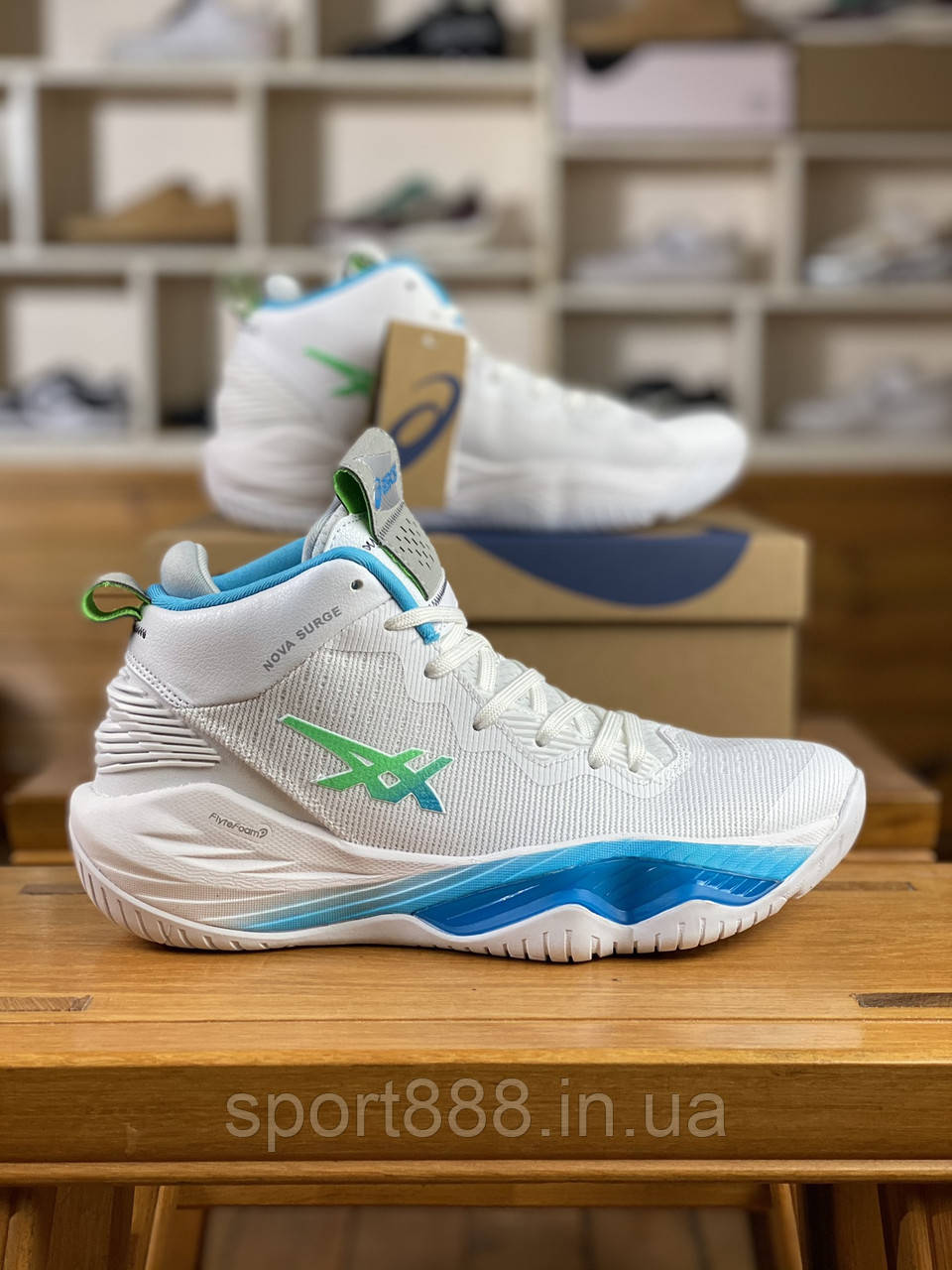 Eur36-45 білоблакитні Asics Nova Surge 2 волейбольні кросівки, фото 1