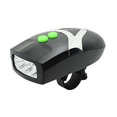 Фара велосипедна передня +сигнал FY-037 3LED, 3хААА