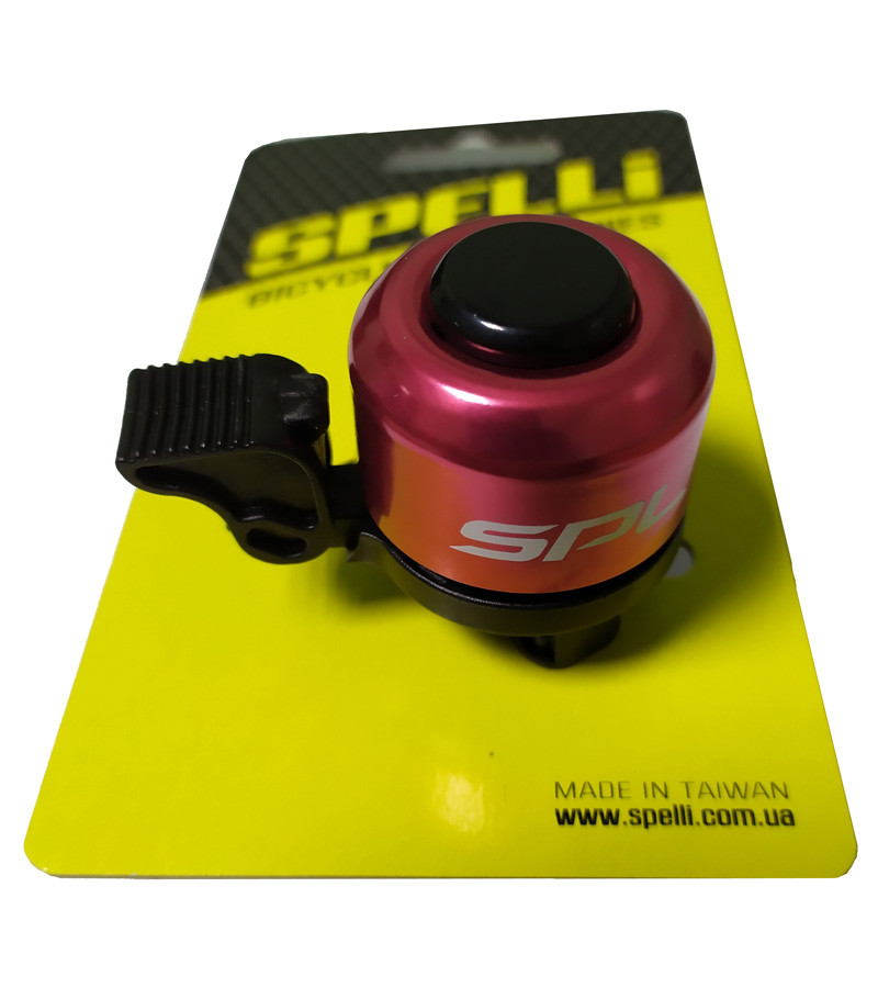 Дзвінок велосипедний Spelli SBL-426 Червоний, фото 1