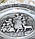 Німецька олов'яна настінна тарілка, харчове олово, Німеччина, 22 см, сцени із сільського життя, фото 4