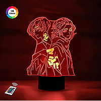 Ночник-светильник 3D "Манджиро и Сано" 22х17 см 3DTOYSLAMP (2000002624202)