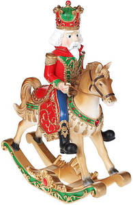 Фігура декоративна "Щескунчик на Пошадці-гойдалці" 32х13,5х39 см Bona (2000002636687)