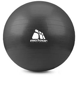 М'яч для фітнесу з насосом (31134) 75 см Meteor Чорний (2000000514598)