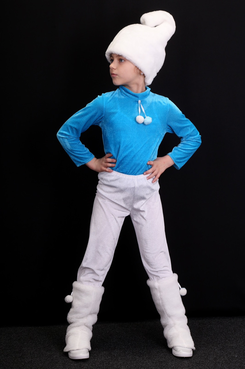Карнавальний костюм дитячий Смурфик на хлопчика зріст 120 - 122 см