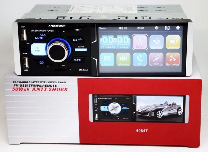 Автомагнітола Pioneer 4064BT MP5 USB/microSD/FM/AUX Bluetooth, фото 1