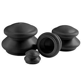Набір гумових масажних банок для тіла 6,5 см 4FIZJO Чорний (2000002601746)