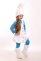 Карнавальний костюм дитячий Смурфик для дівчинки зріст 118 - 120 см