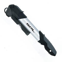 Насос велосипедний Spelli SPM-1961A Silver з манометром AV/FV сірий