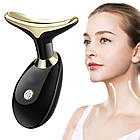 Ліфтинг масажер для обличчя та шиї Face Lifter, 3 режими, Чорний / Мікрострумовий масажер для обличчя від батарейок, фото 5