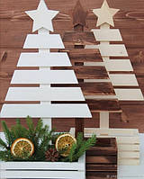 Декоративна дерев'яна ялинка, Новорічний декор, висота В 40см. Ш 20 см.