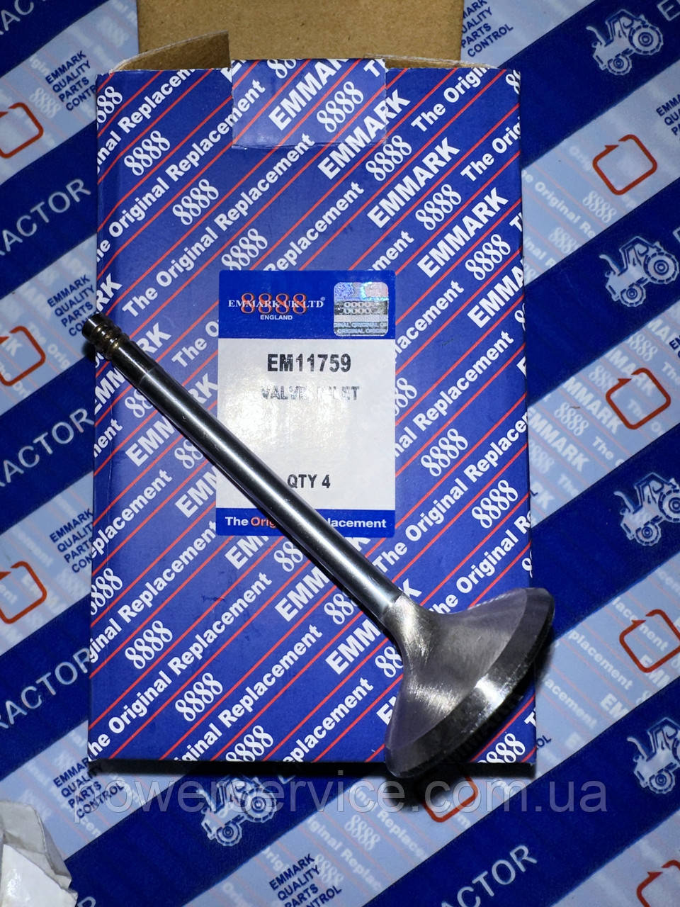 Клапан впускний 3142H011,EM11759 Perkins,Перкінс