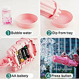 Дитячий пістолет кулемет гармата для створення мильних бульбашок BUBBLE GUN BLASTER, фото 7