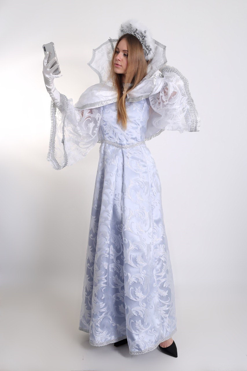 Карнавальний костюм жіночий Снігова Королева зріст 162 - 170 см Блакитний