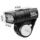 Фара велосипедна передня BK-02 Pro-2XPE, Ultra Light, індикатор заряду, акум-р., ЗП micro USB, фото 5