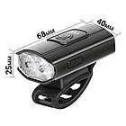 Фара велосипедна передня 2285-2XPE, Ultra Light, індикатор заряду, акум-р., ЗП micro USB, фото 5