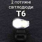 Фара велосипедна передня 2285-2XPE, Ultra Light, індикатор заряду, акум-р., ЗП micro USB, фото 6