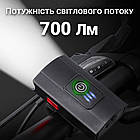 Фара велосипедна передня 2285-2XPE, Ultra Light, індикатор заряду, акум-р., ЗП micro USB, фото 7
