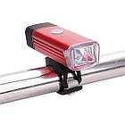 Фара велосипедна передня MC-QD-001 Machfally, акумулятор 1200 mAh, USB, 180 люменів, червоний, фото 3