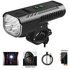 Фара велосипедна з сигналом FY-336-4T6 виносна кнопка, Power Bank, акум-р, ЗП micro USB, фото 2