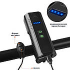 Фара велосипедна з сигналом FY-336-4T6 виносна кнопка, Power Bank, акум-р, ЗП micro USB, фото 6
